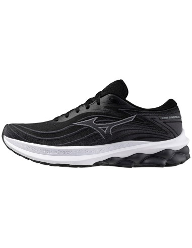 WAVE SKYRISE 5 (black/white) Zapatilla running Mizuno hombre.