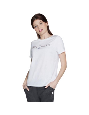 TS40/WHT Camiseta Skechers mujer.