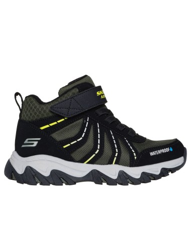 406412L/BKGR Bota Skechers waterproof niño.